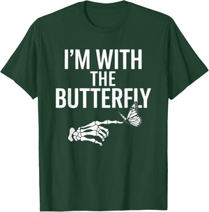 I'm With Butterfly Halloween Costume Couples Matching Gifts T-Shirt - T-Shirt | Forest