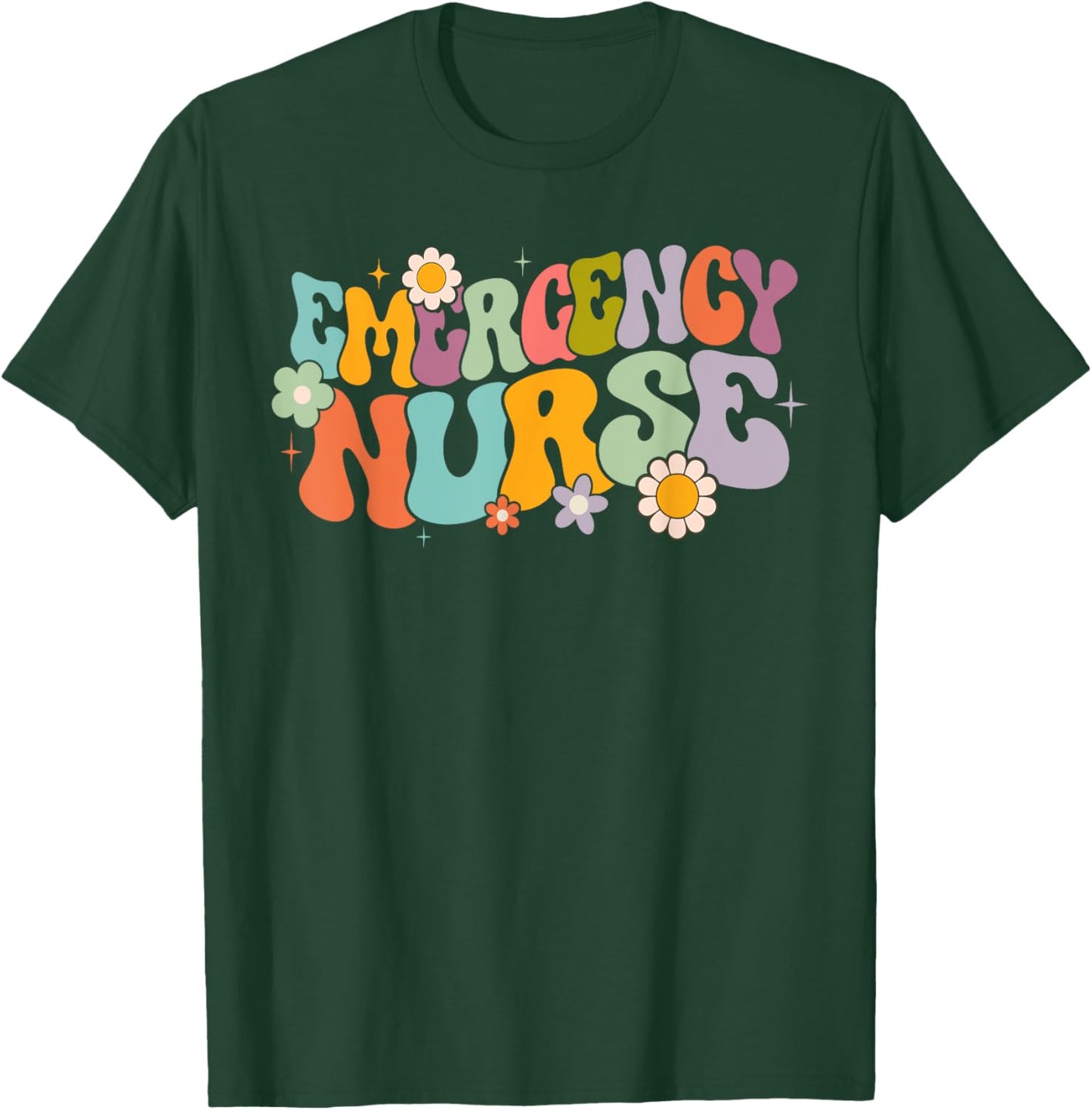 groovy ER Nurse Emergency Nurse School women nursing Room T-Shirt - T-Shirt | Forest