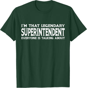 Superintendent Gifts Superintendent Job Title Employee Funny - Black, Small, -Adults, Men, Short Sleeve T-Shirt - T-Shirt | Forest