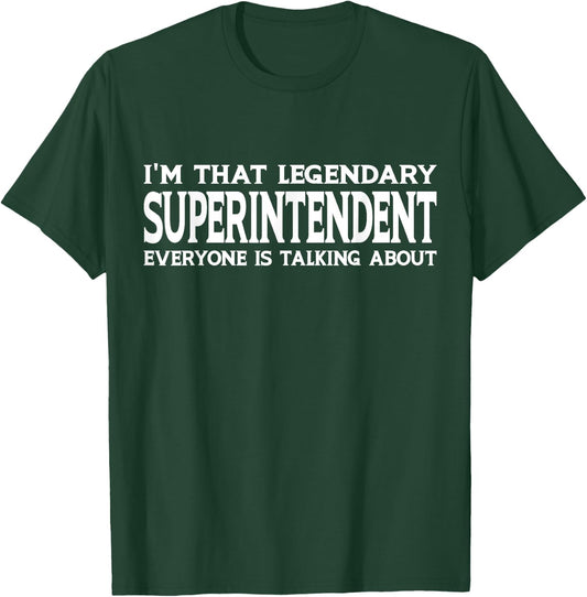 Superintendent Gifts Superintendent Job Title Employee Funny - Black, Small, -Adults, Men, Short Sleeve T-Shirt - T-Shirt | Forest