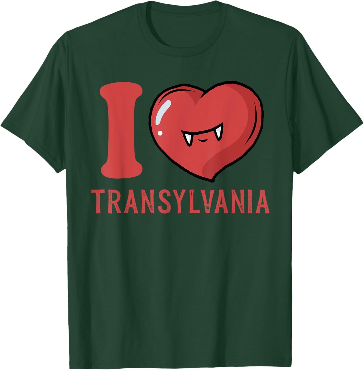I Love Transylvania Funny Halloween T-Shirt - T-Shirt | Forest