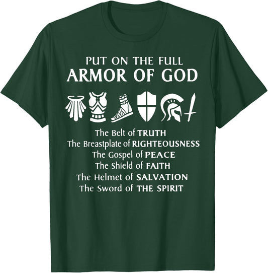 Put On The Full Armor Of God T-Shirt - T-Shirt | Forest