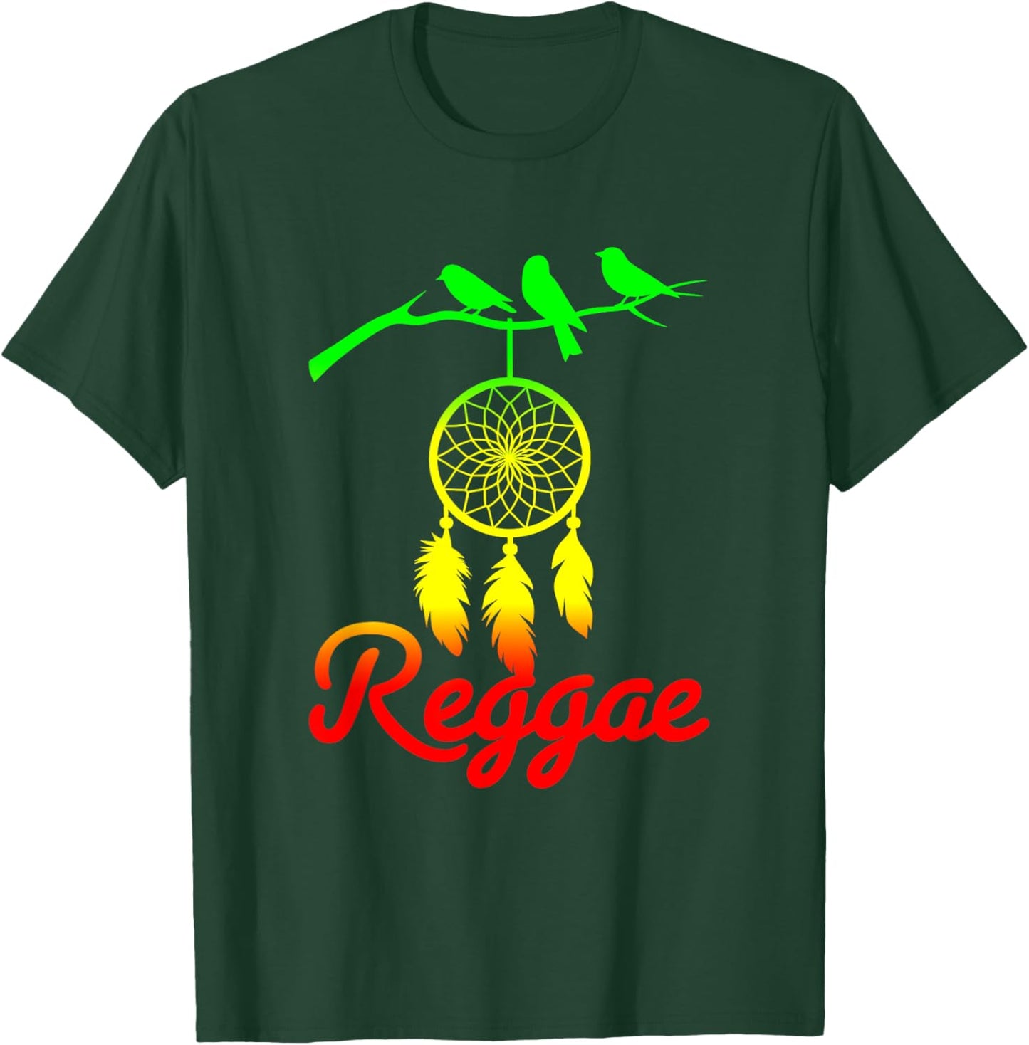 Rasta Reggae Jamaica Rastafari Roots Jamaique Dreamcatcher T-Shirt - T-Shirt | Forest