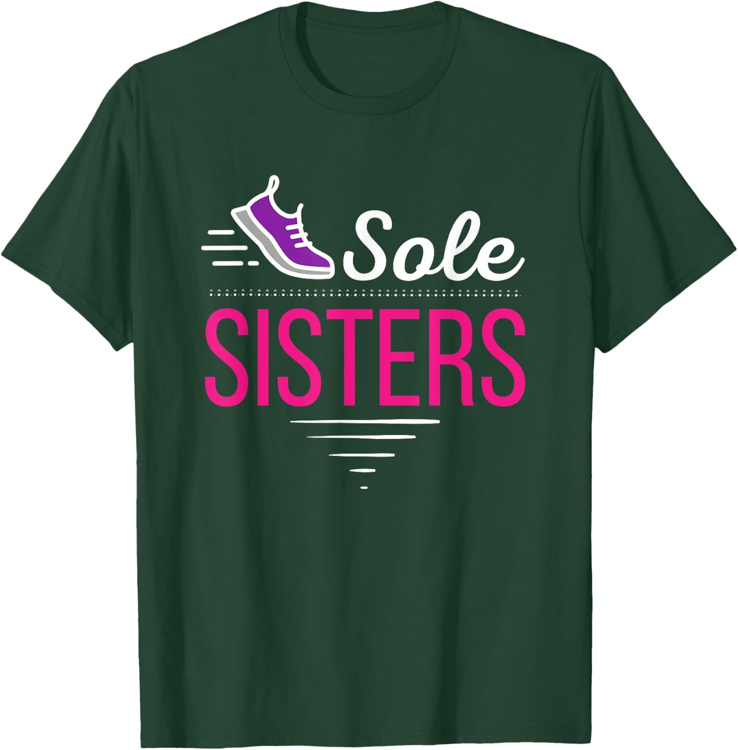 Running Sole Sisters Ladies Marathon Race Day Team T-Shirt - T-Shirt | Forest