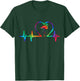 Tie Dye Flamingo Lovers Heartbeat Colorful Heart Rainbow T-Shirt - T-Shirt | Forest
