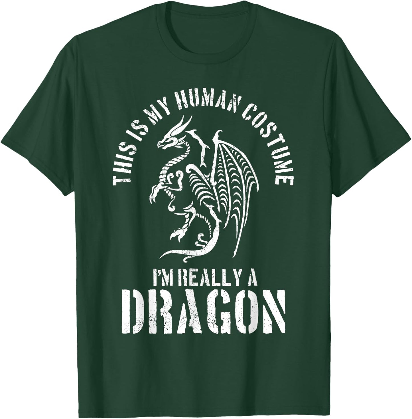 Dragon Shirt - People Costume Fantasy Funny Halloween T-Shirt - T-Shirt | Forest