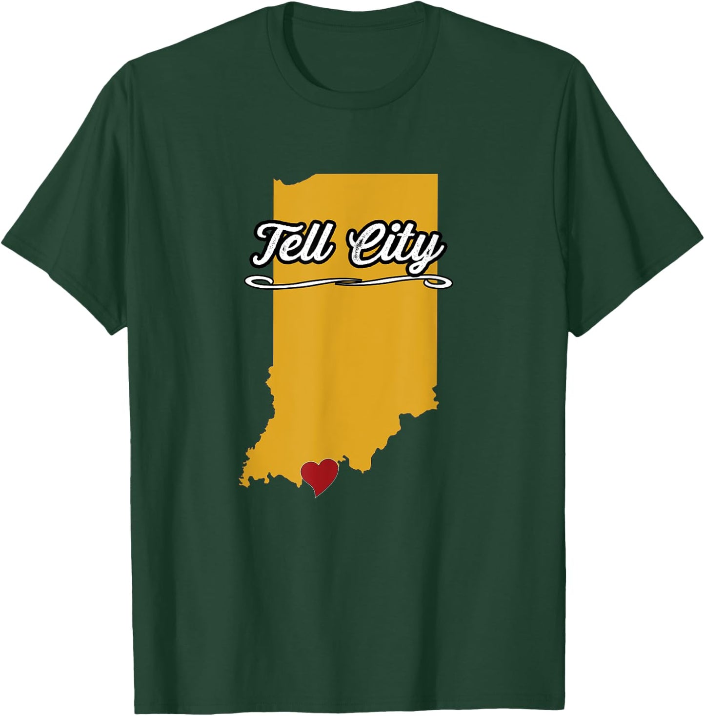 City of TELL CITY Indiana | Hoosier Novelty Merch Gift T-Shirt - T-Shirt | Forest