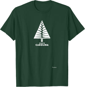 NC State Pine white tree T-Shirt - T-Shirt | Forest