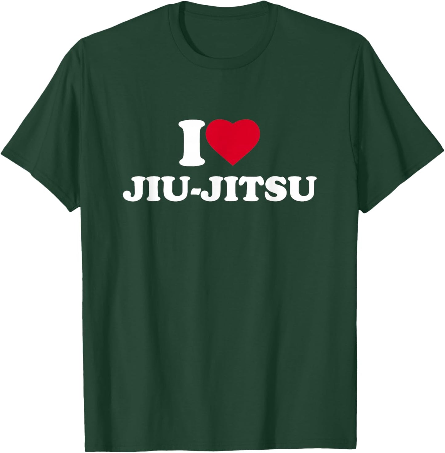 I Love Heart Jiu Jitsu Lover JiuJitsu T-Shirt - T-Shirt | Forest