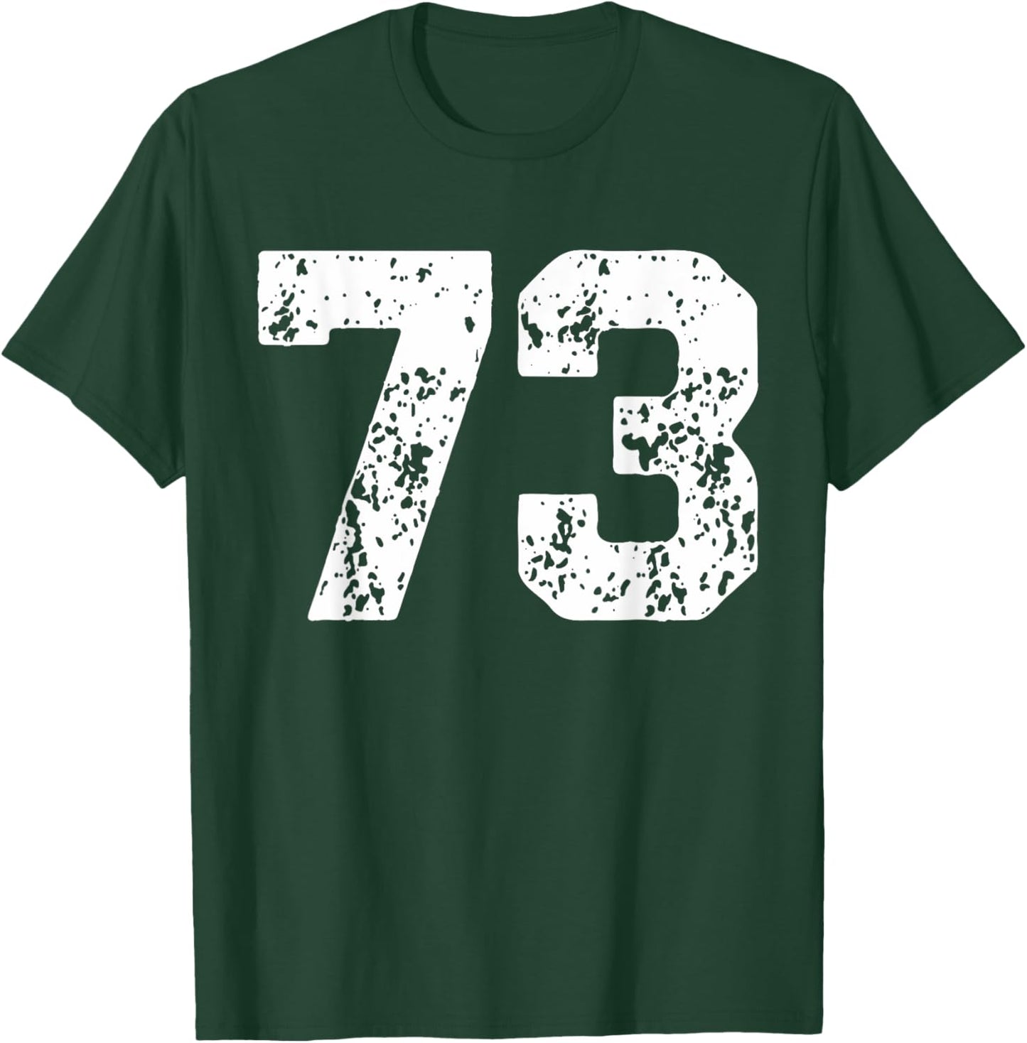 Number 73 White Best Classic College Style Birthday Funny T-Shirt - T-Shirt | Forest
