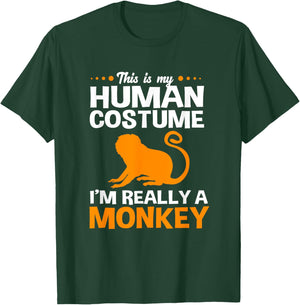 Funny Golden Lion Tamarin Monkey This Is My Human Costume T-Shirt - T-Shirt | Forest