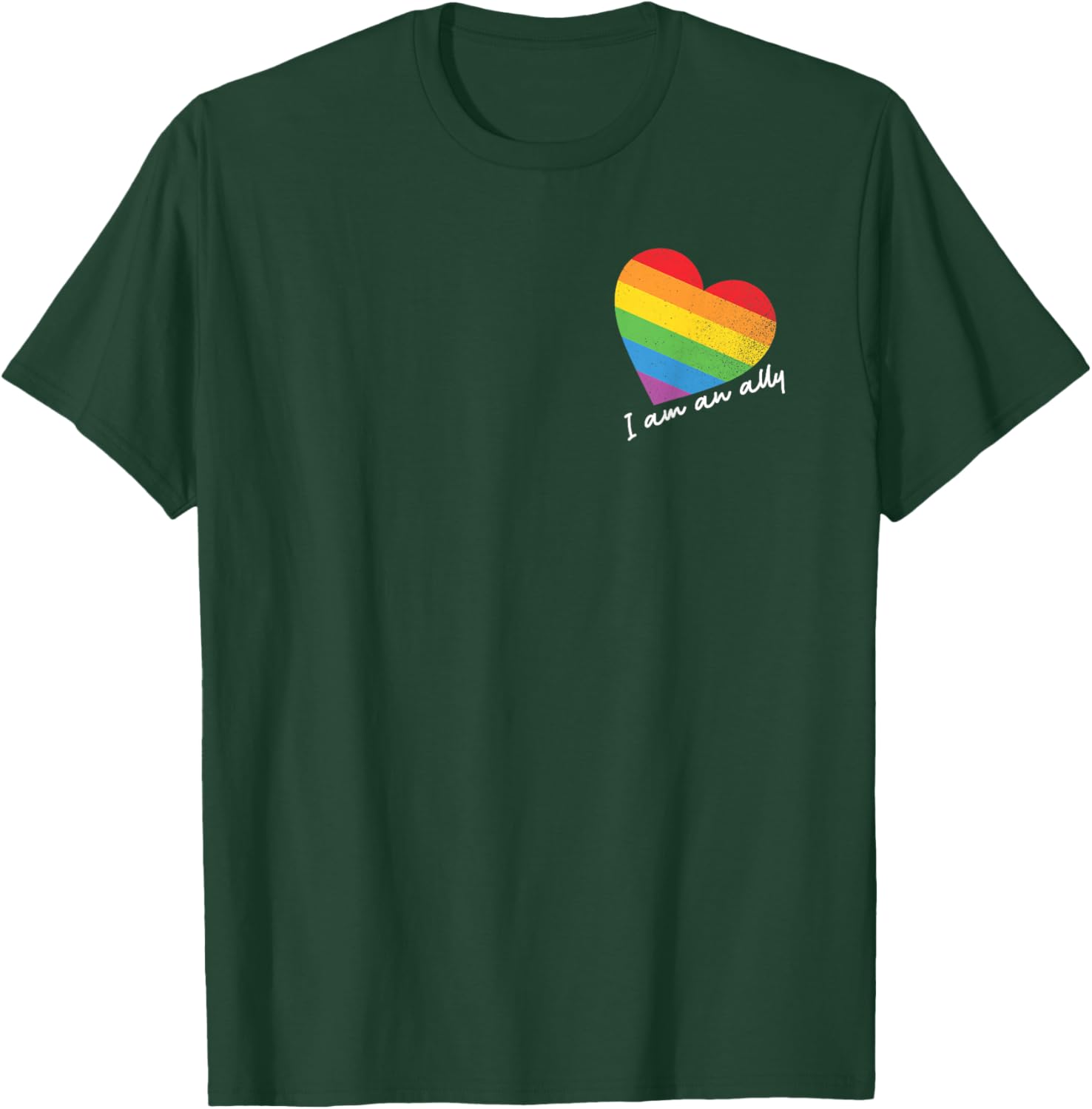 Ally Rainbow Heart Pride CSD-Party für Schwule Lesben und Queer LGBTQ+ T-Shirt - T-Shirt | Forest