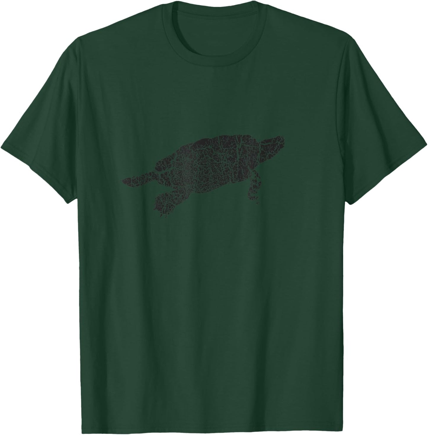 Snapping Turtle Distressed Print - Vintage Snapping Turtle T-Shirt - T-Shirt | Forest