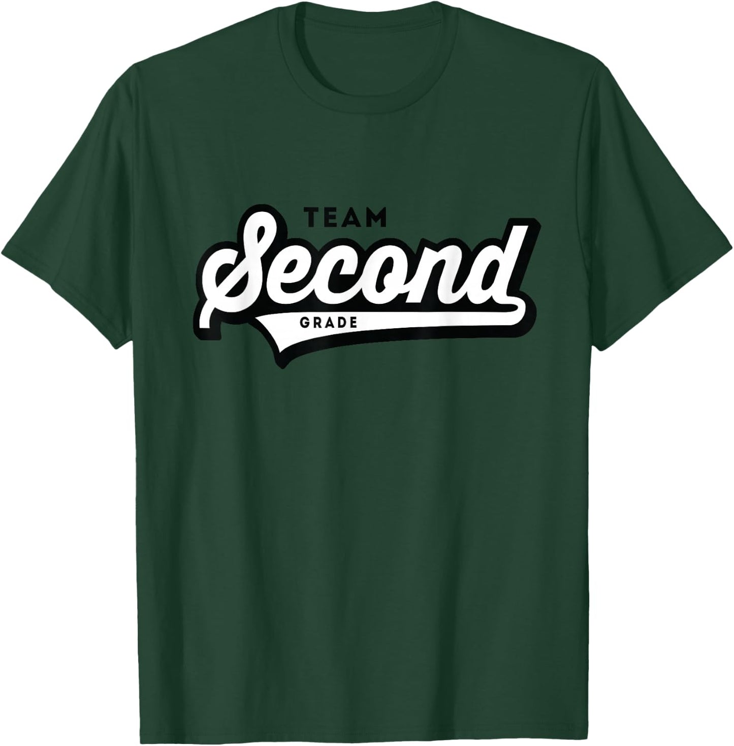 2nd Grade TEAM School Teacher Second Baseball-Style Shirt T-Shirt - T-Shirt | Forest