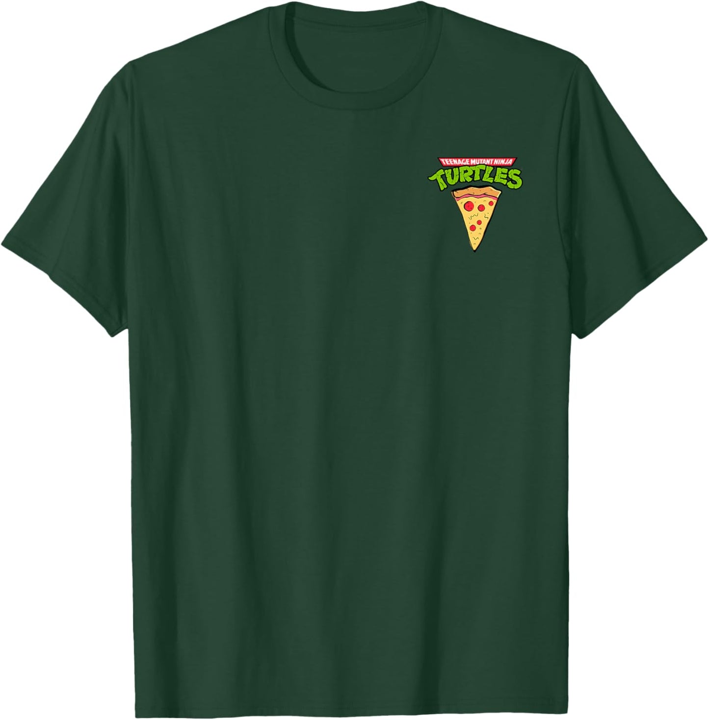 Teenage Mutant Ninja Turtles Pizza Retro Classic Pocket Logo T-Shirt - T-Shirt | Forest