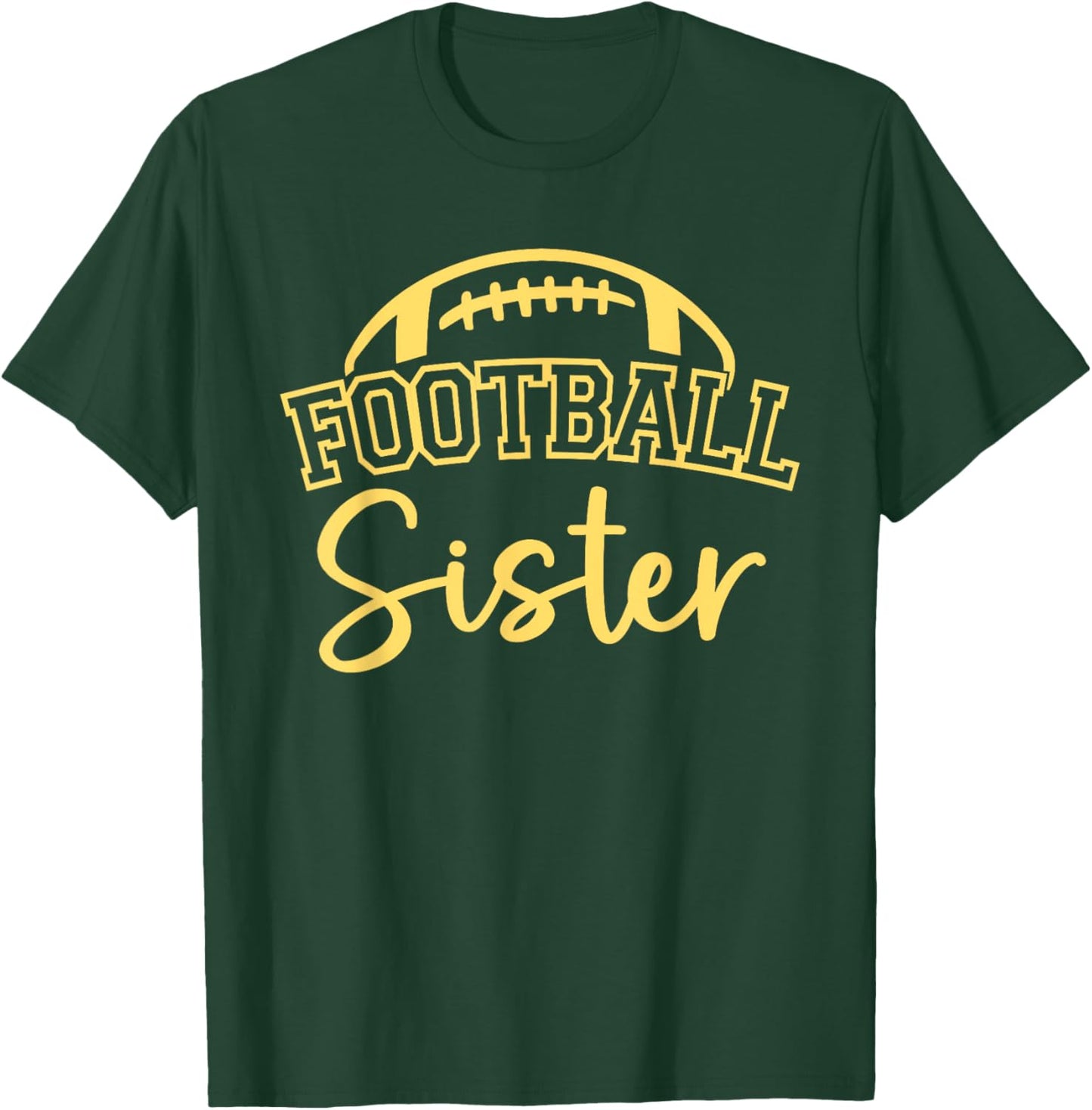 Football Sister Matching Family Football T-Shirt - T-Shirt | Forest