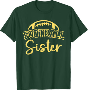Football Sister Matching Family Football T-Shirt - T-Shirt | Forest