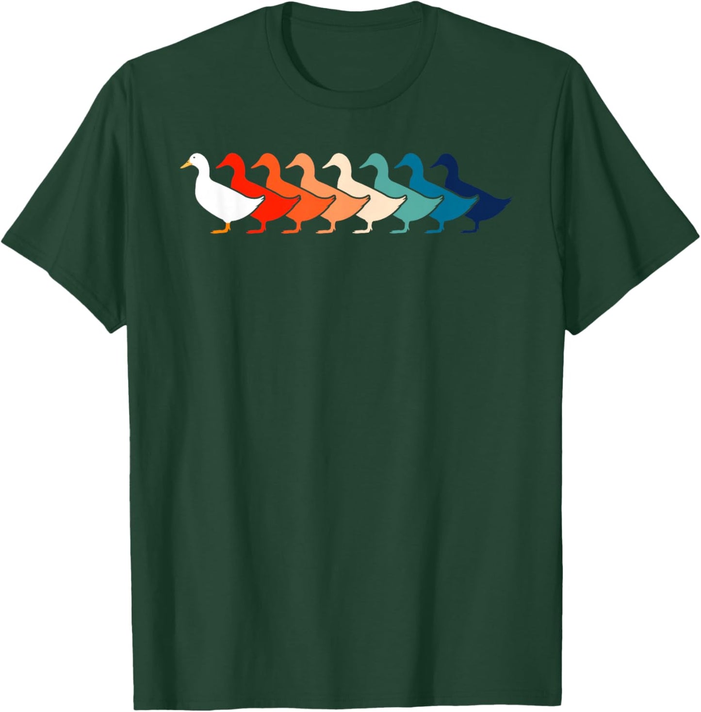 Vintage Ducky Retro Duck Pun 70s 80s Funny Duck T-Shirt - T-Shirt | Forest