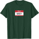Hello My Name Is Mikey Name Tag Sticker Label T-Shirt - T-Shirt | Forest