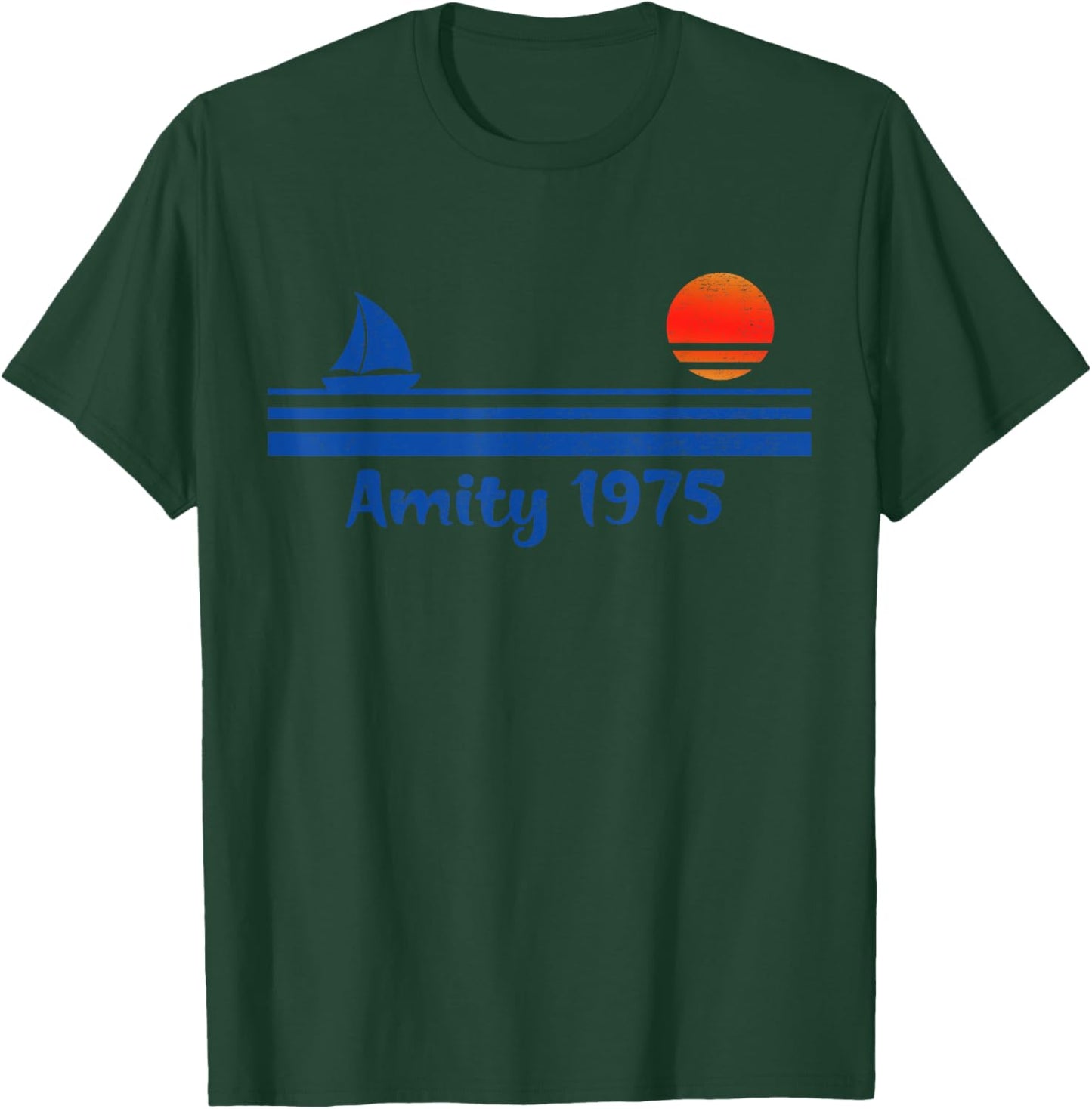 1975 Funny Outfits Shark Lovers Adorable Ocean Happily T-Shirt - T-Shirt | Forest