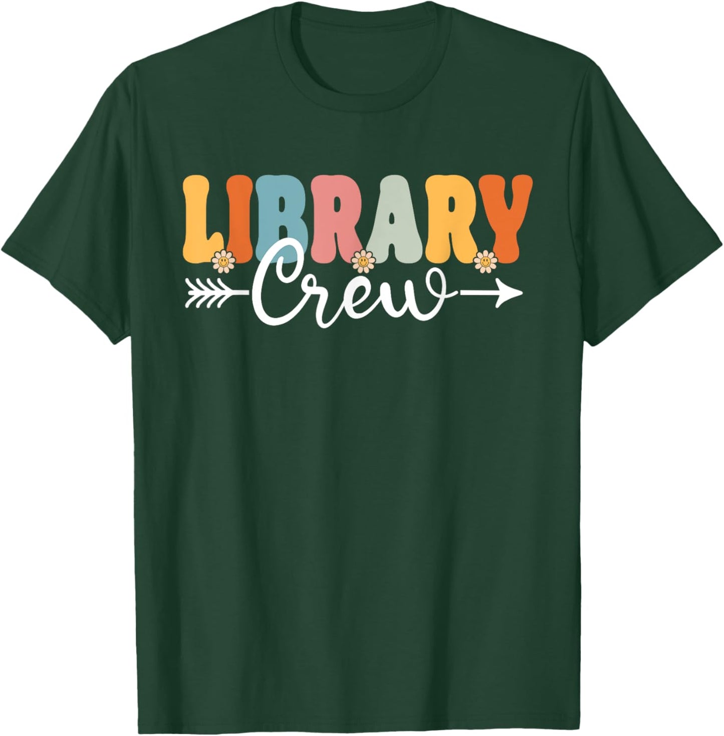 Library Crew Back To School Teachers Students T-Shirt - T-Shirt | Forest