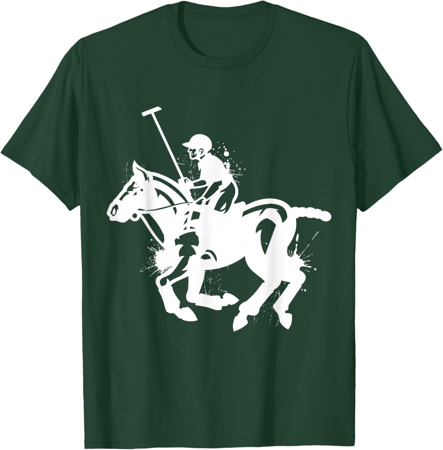 Polo Player Horse Sport Ride Riding Equestrian Sport Love T-Shirt - T-Shirt | Forest