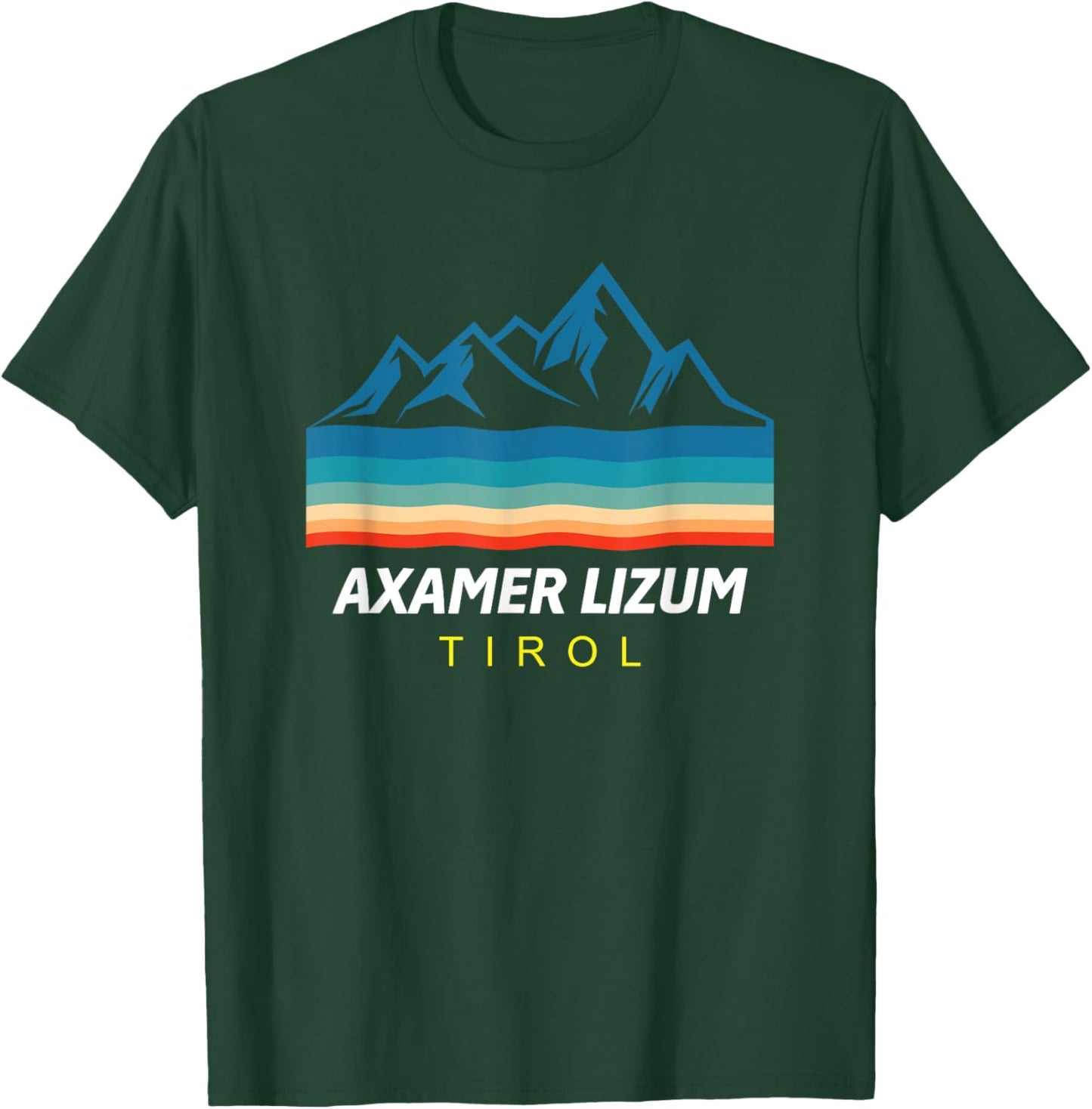 Tyrol Skiing Axamer Lizum Ski Snowboard Gift T-Shirt - T-Shirt | Forest