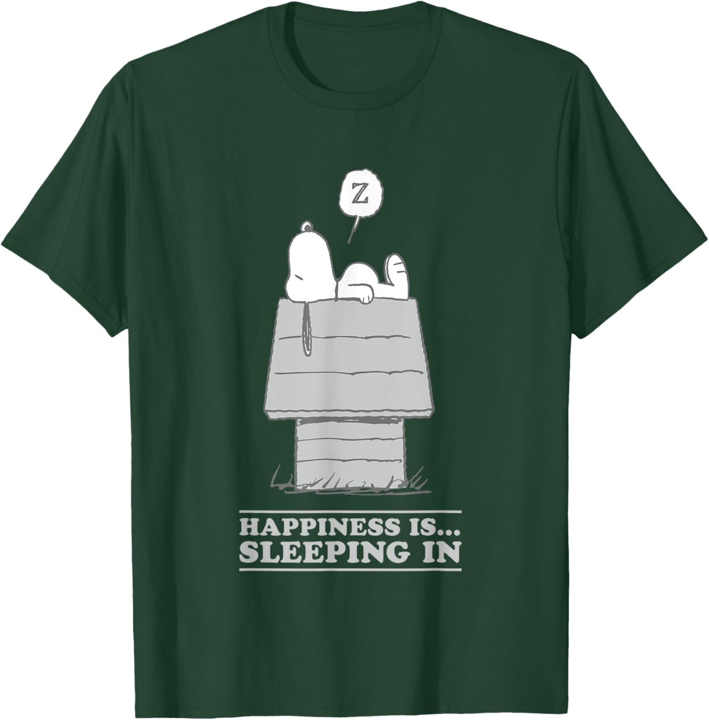 Peanuts Happiness Is Sleeping In Snoopy T-Shirt - T-Shirt | Forest