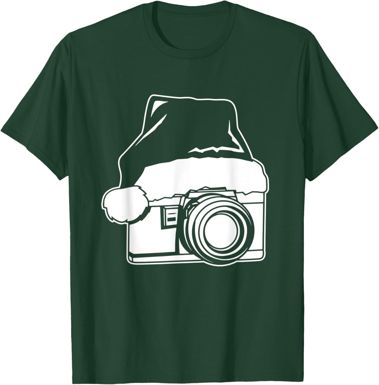 Xmas Santa Hat Camera Christmas Photographer Photography T-Shirt - T-Shirt | Forest