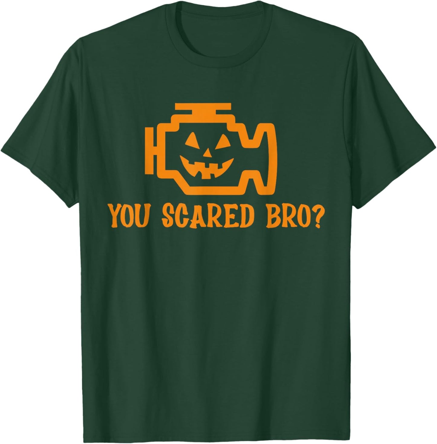Halloween Car Mechanic Funny Joke Check Engine T-Shirt - T-Shirt | Forest