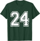 Number 24 Varsity Sports Team Jersey 24th Birthday 24 Years T-Shirt - T-Shirt | Forest