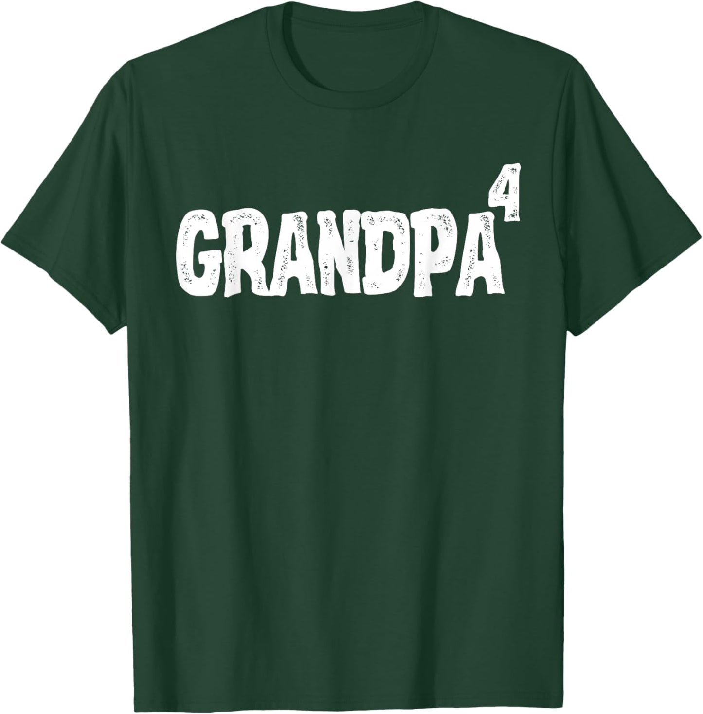 Grandpa of 4 Grandkids Four Grandchildren 4th Time Grandpa T-Shirt - T-Shirt | Forest