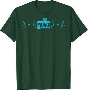 Photographers Heartbeat Camera Lovers T Shirt T-Shirt - T-Shirt | Forest