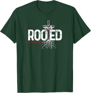Christian, Christ, Jesus, Rooted T-Shirt - T-Shirt | Forest