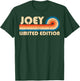 JOEY Name Personalised Funny Retro Vintage Birthday T-Shirt - T-Shirt | Forest