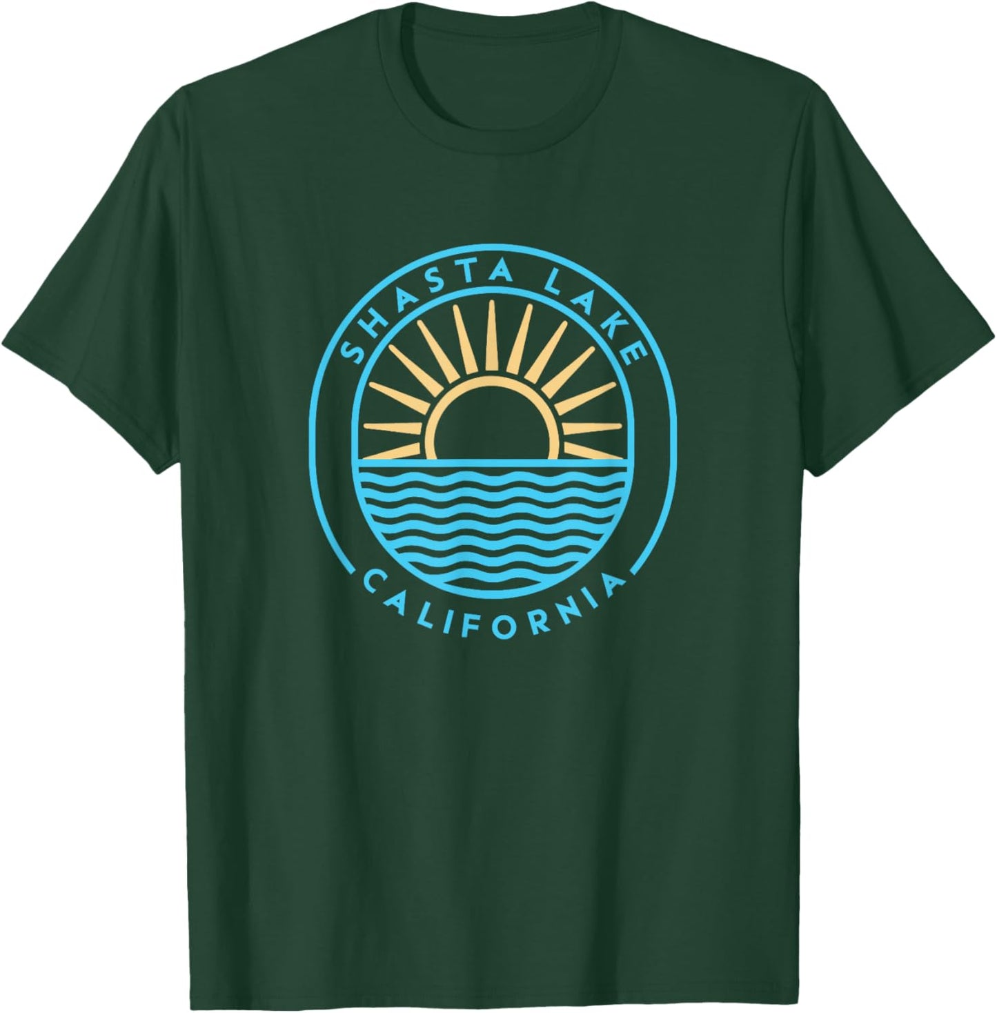 Shasta Lake California Outdoors Vintage T-Shirt - T-Shirt | Forest