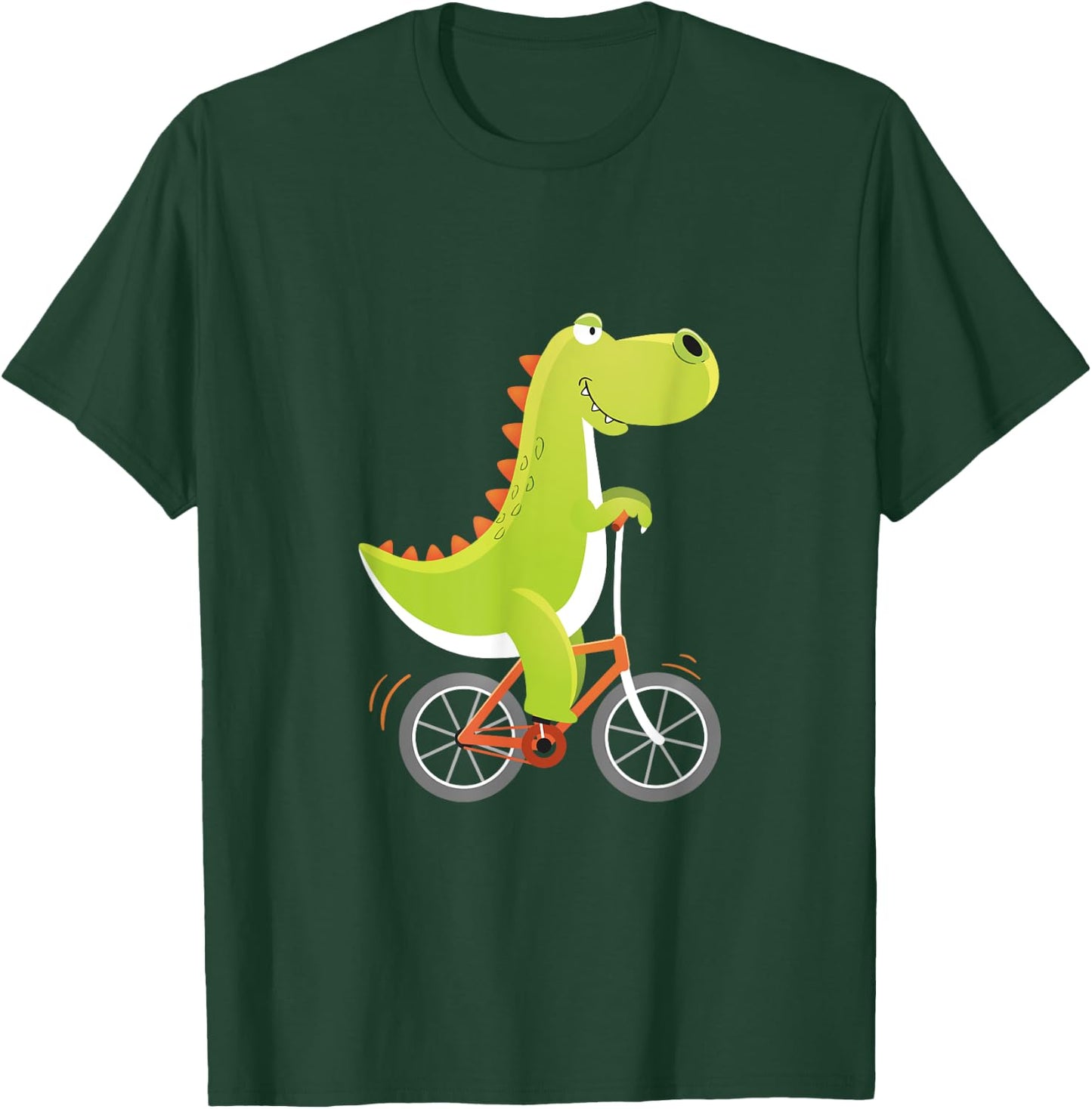 Sportlich Ses Tier Bike Biking Biken Radfahren Dinosaur Dino Bicycle Driving Cyclist Cycling Gift T-Shirt - T-Shirt | Forest