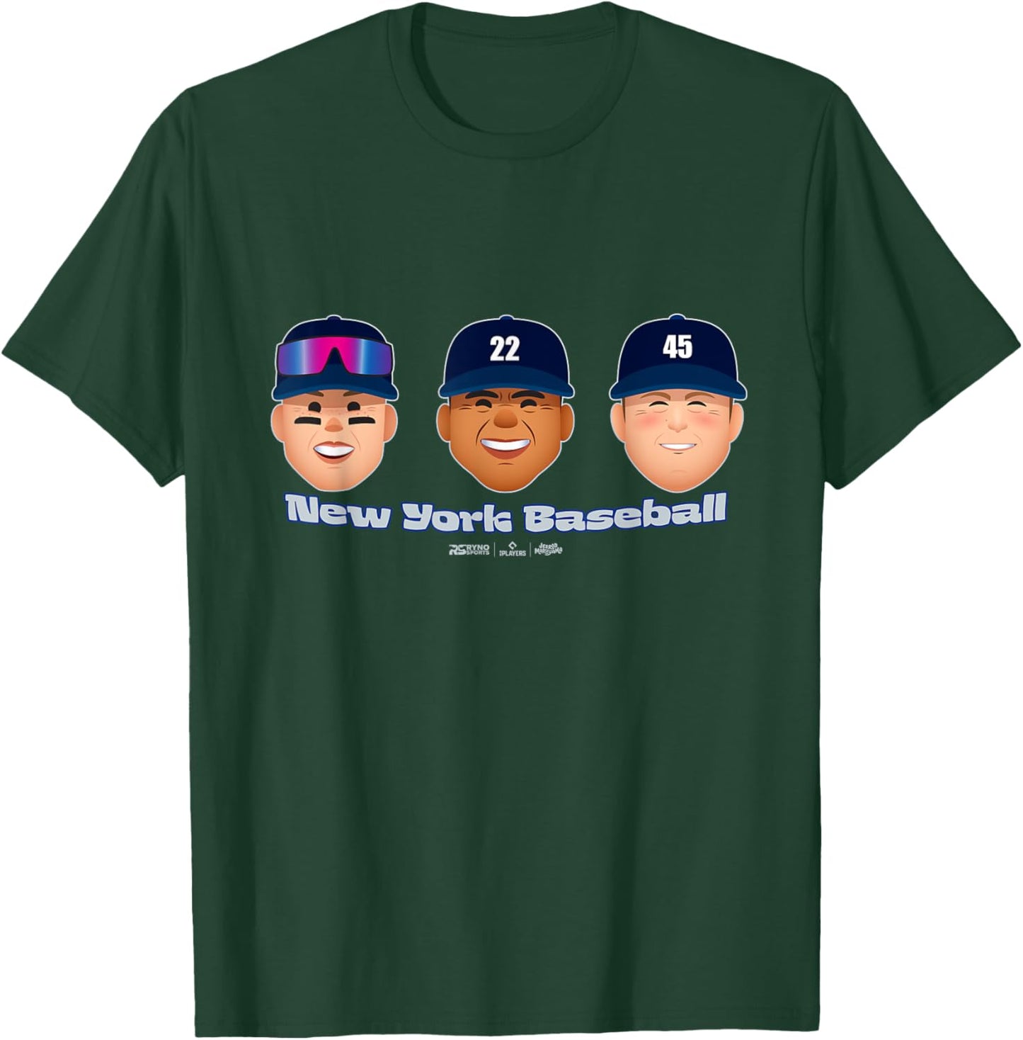 New York A Baseball Players Head Trio MLBPA T-Shirt - T-Shirt | Forest