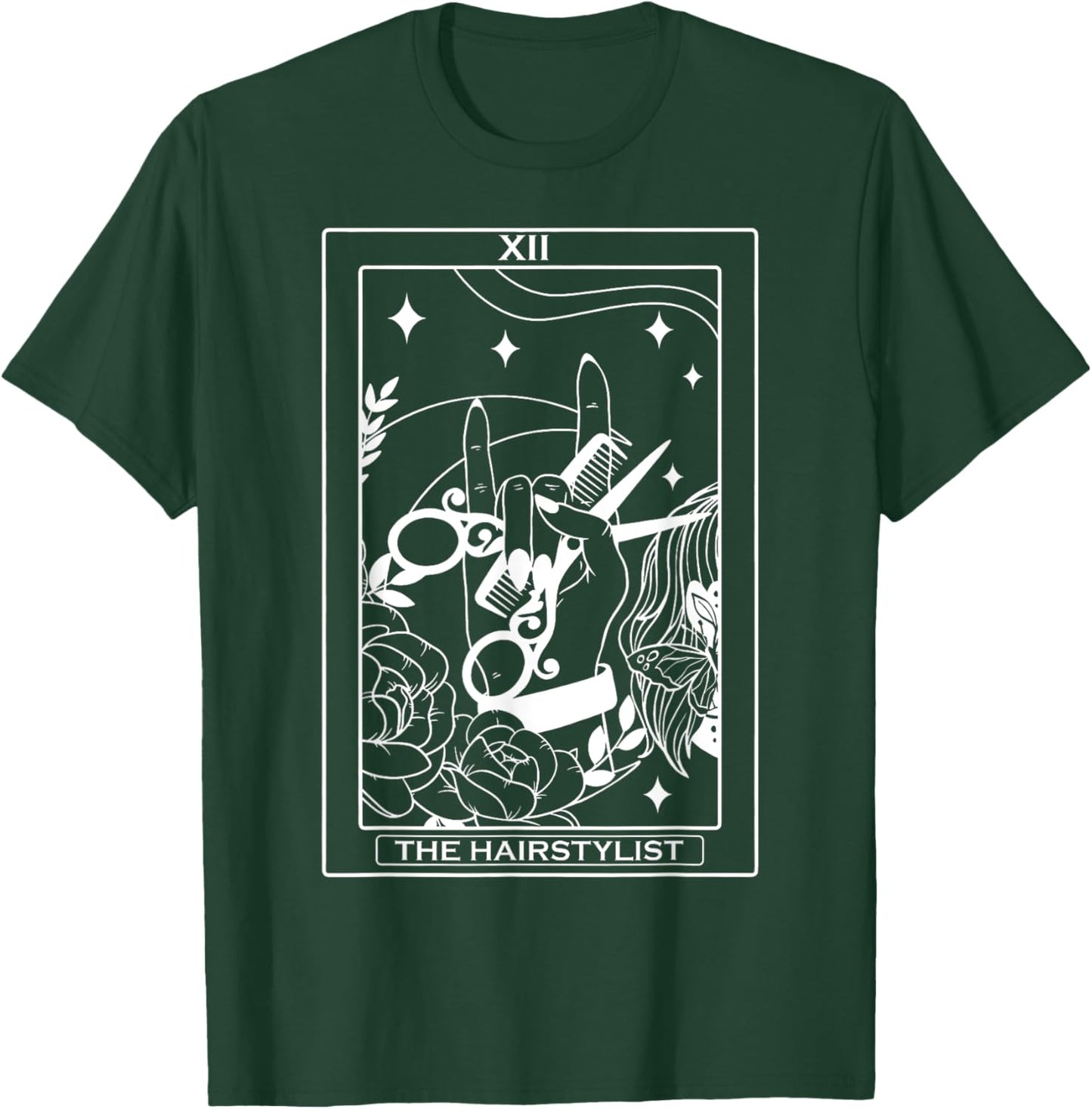 The Hairstylist Tarot Card Hairdresser Salon Hair Stylist T-Shirt - T-Shirt | Forest