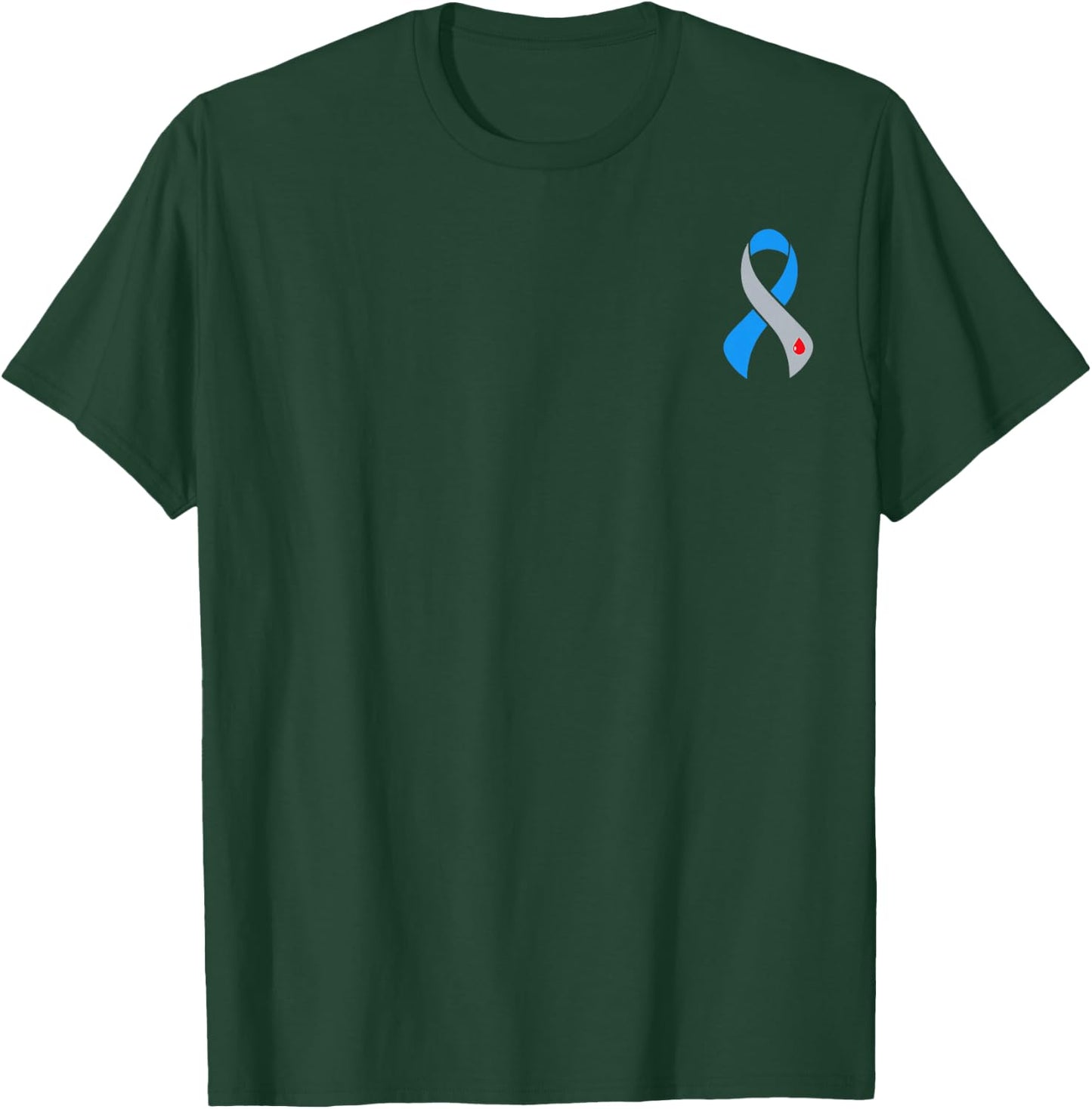 Support Squad Type 1 Diabetes Awareness T1D Blue Ribbon T-Shirt - T-Shirt | Forest