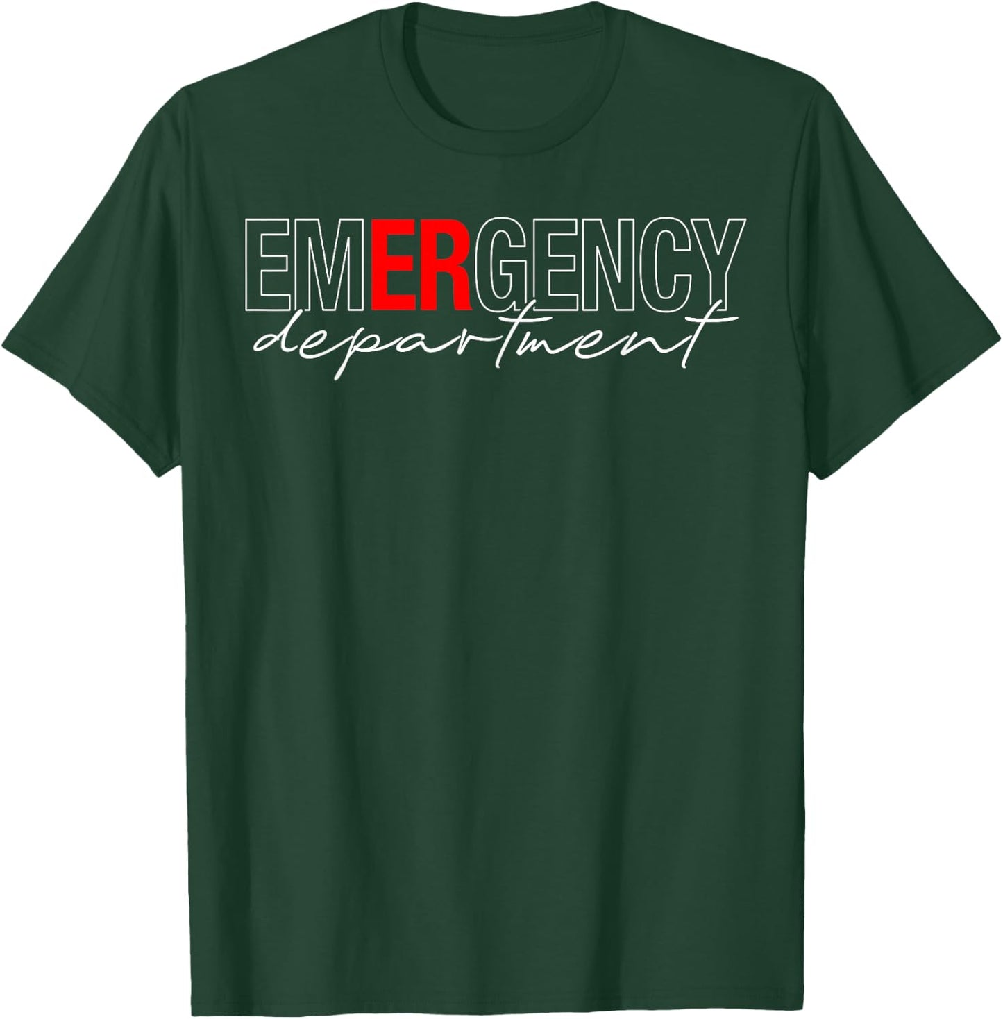 Emergency Dept Retro Er Nurse Shirt Registered Nurse T-Shirt - T-Shirt | Forest
