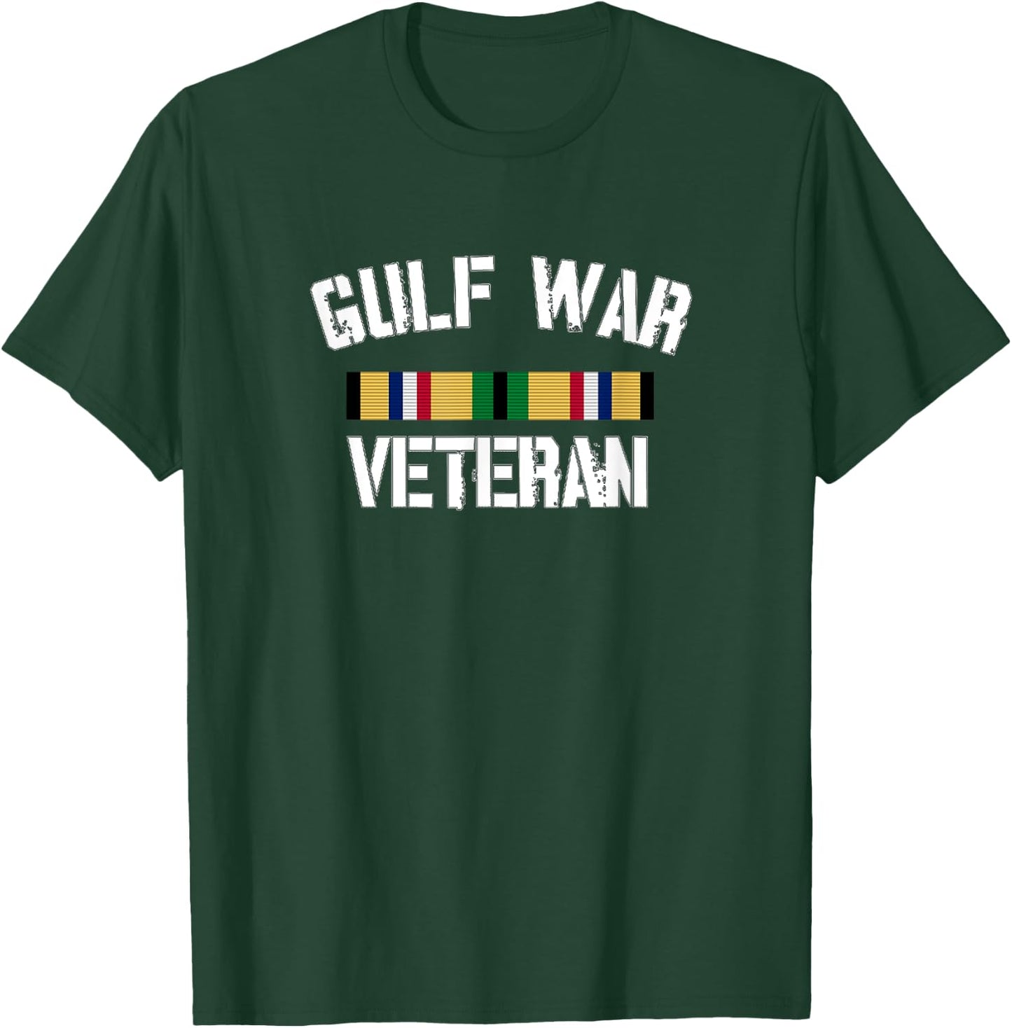 Patriotic American Creations by Revinct Designs Gulf War Veteran Pride Persian Gulf Service Ribbon T-Shirt - T-Shirt | Forest