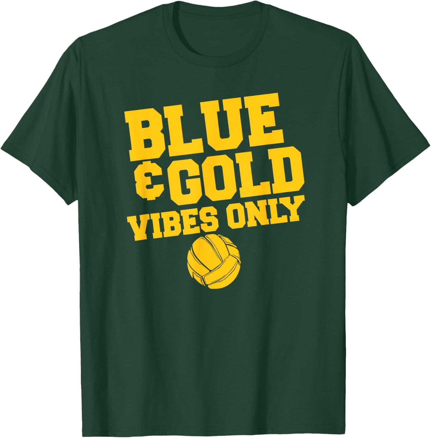 Blue Gold Game Day High School Volleyball Group Team T-Shirt - T-Shirt | Forest