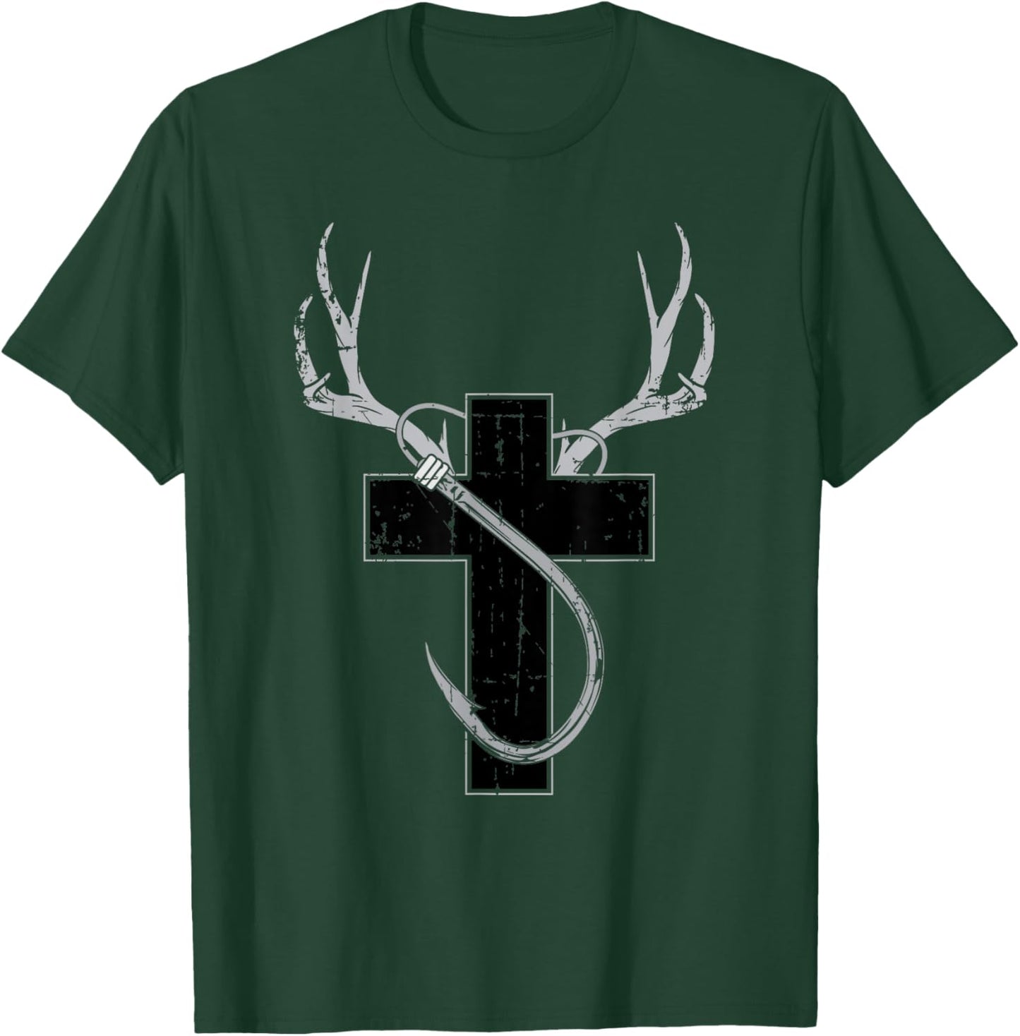 Funny Christian Hunting Fishing Lover Gift T-Shirt - T-Shirt | Forest