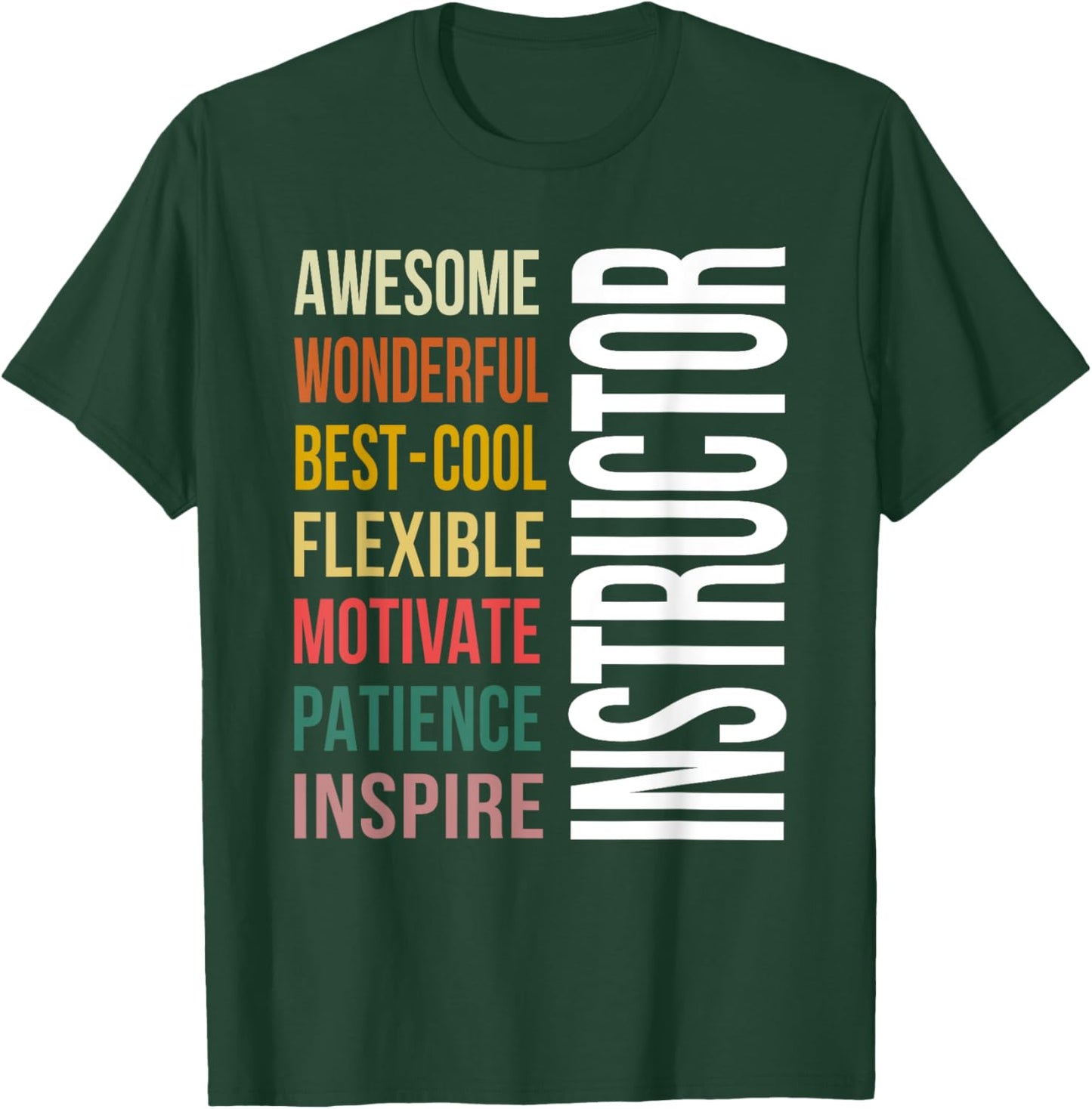 Funny Instructor Thank You Gift Awesome T-Shirt - T-Shirt | Forest