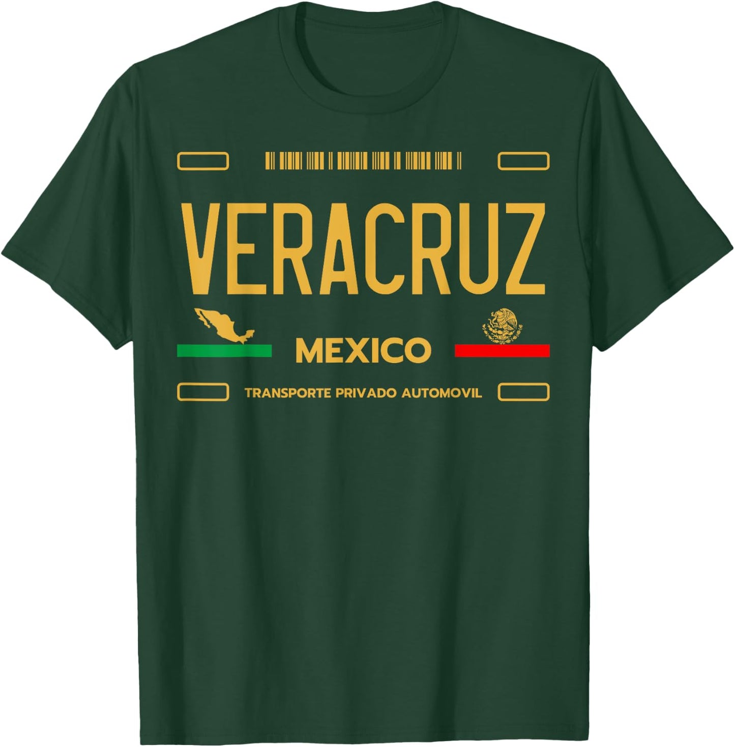 Veracruz Mexico License Plate Aesthetic Veracruz T-Shirt - T-Shirt | Forest