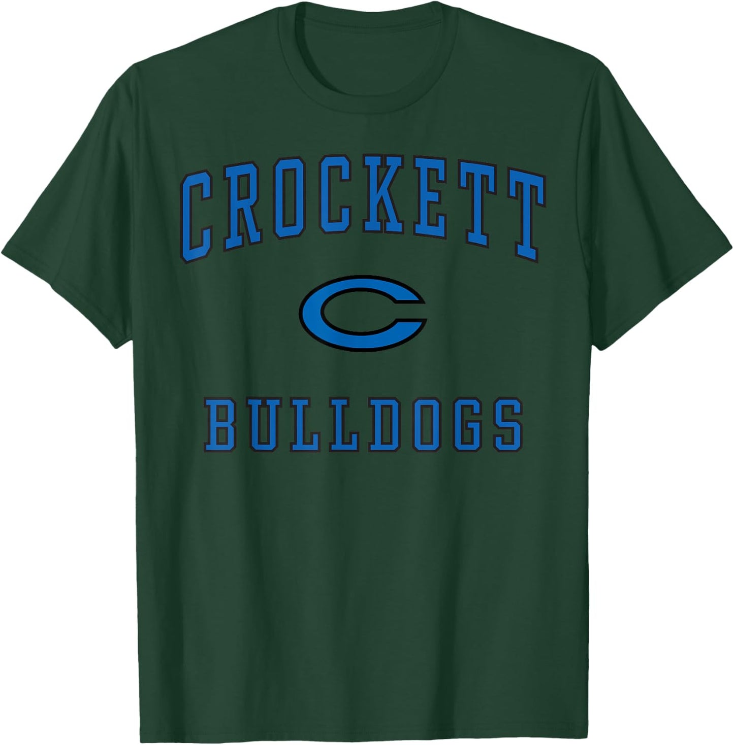 Crockett High School Bulldogs C1 T-Shirt - T-Shirt | Forest