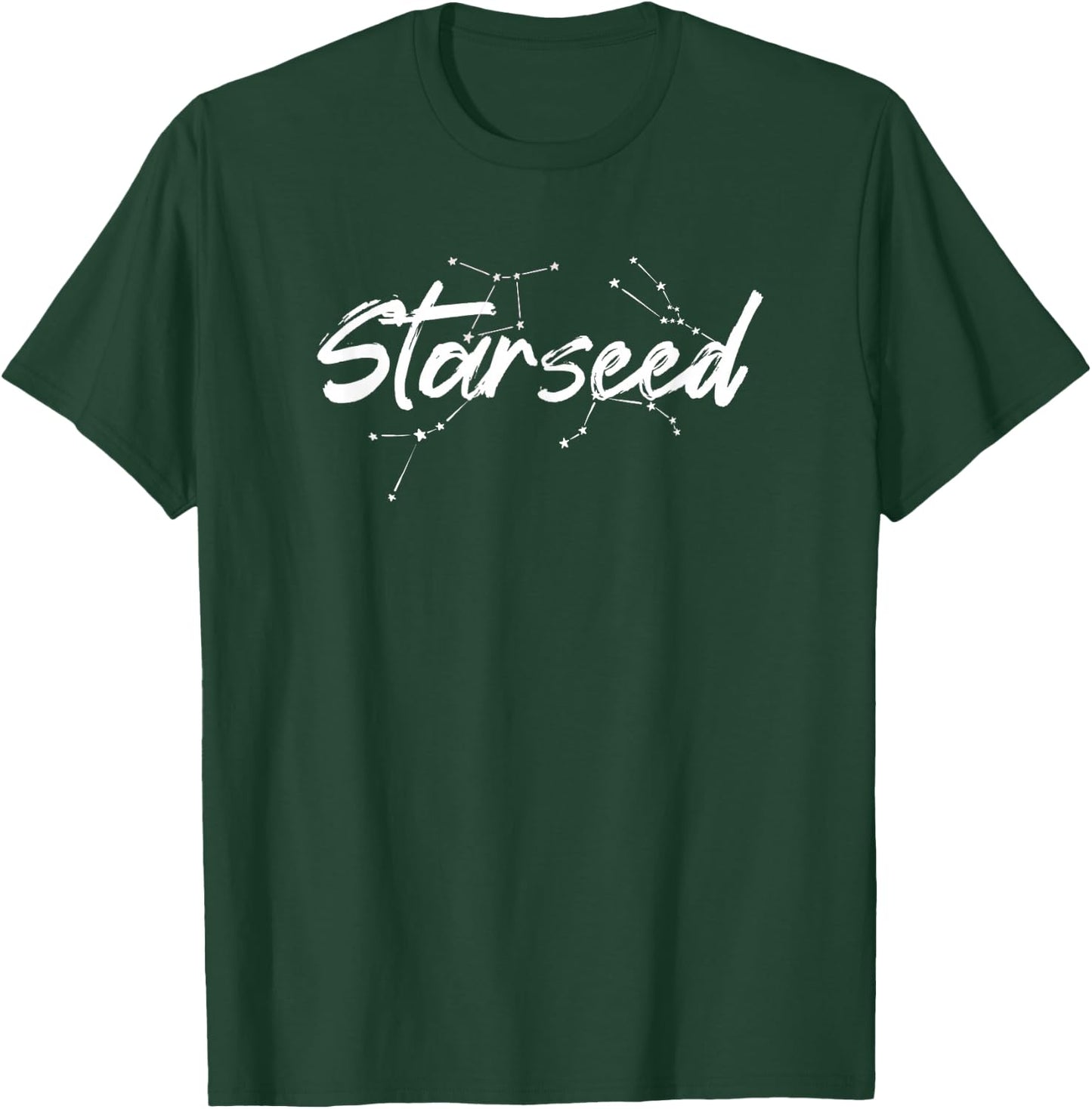 Starseed Constellation Brush Text Gift T-Shirt - T-Shirt | Forest