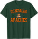 Gonzales Apaches Logo Varsity HS T-Shirt - T-Shirt | Forest