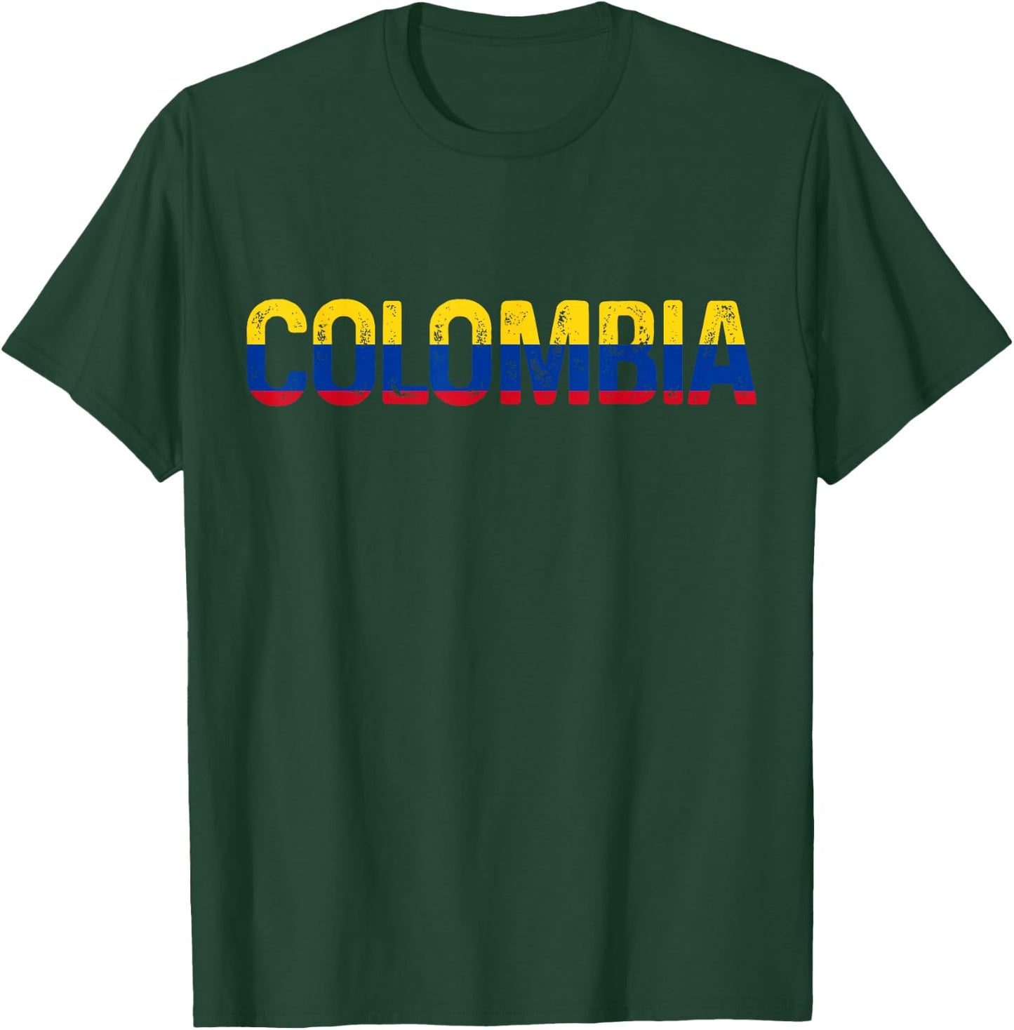 Colombia Flag Vintage Pride T-Shirt - T-Shirt | Forest